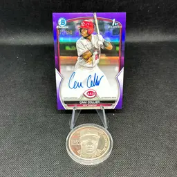 2023 Bowman Can Collier Purple Refractor Auto /250 Cincinnati Reds