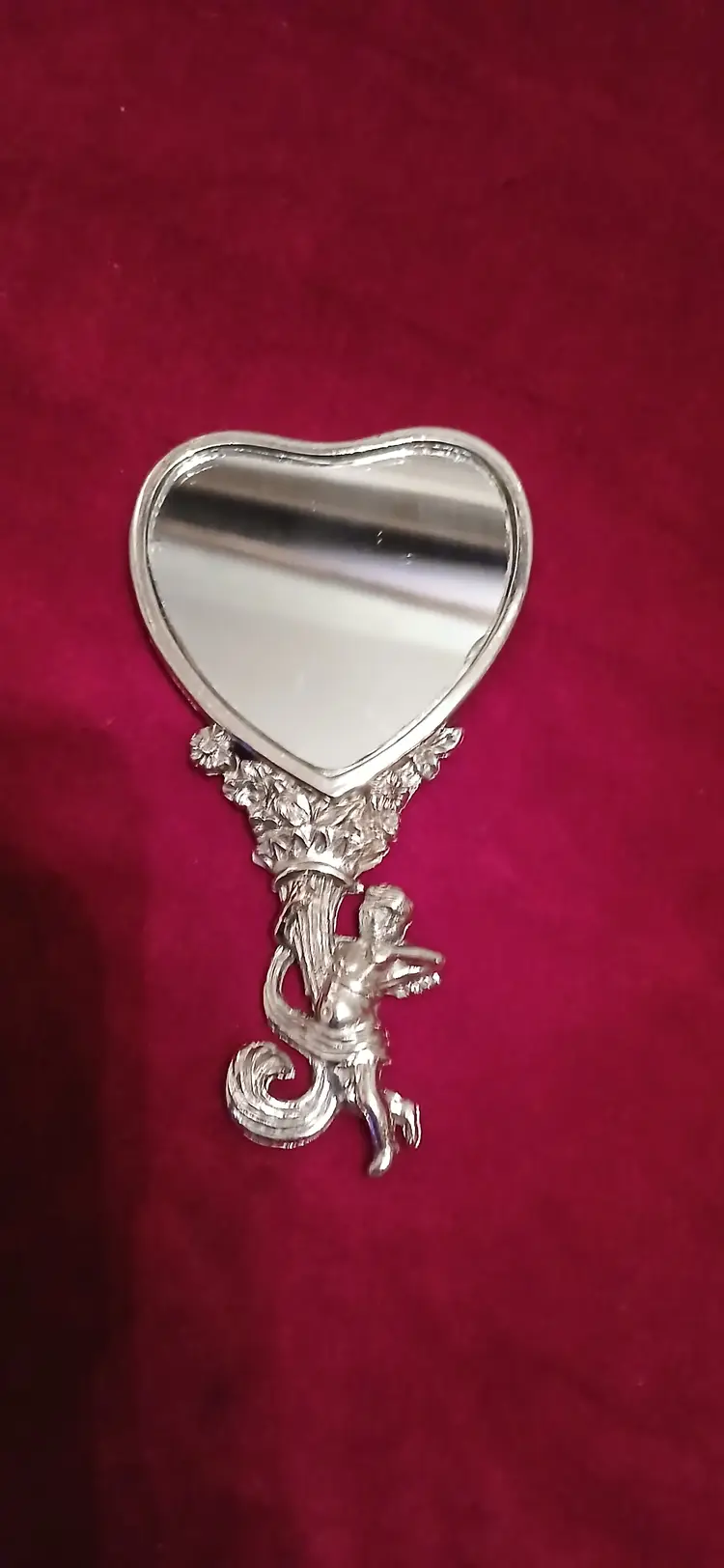 Vintage valentines  cherub and heart 1960s Mini Vanity mirror