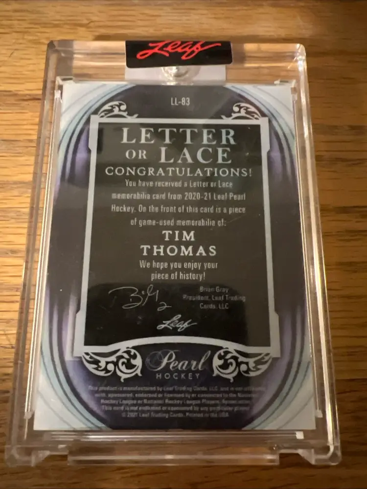 Timmy T HOF 19 Letters And Lace 2/6