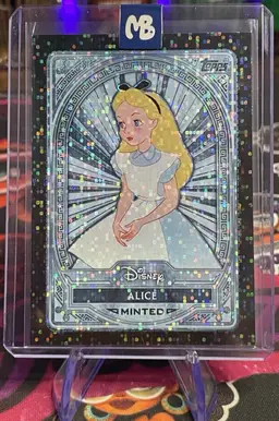 2025 Topps Mint Disney #117 Alice Platinum Black Electric Dots 04/10 SSP Minted