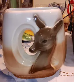 Royal Copley 1940's Deer 2 Sided Vase