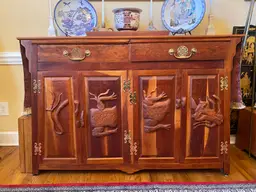 Carved Wood Sideboard