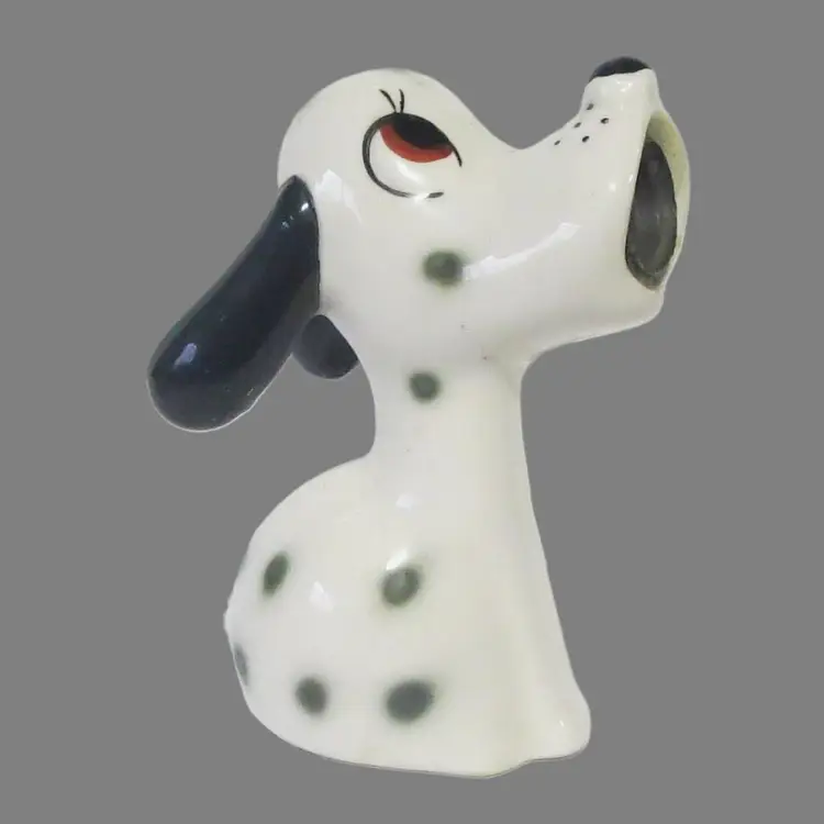 Vintage Ceramic Dalmation Dog Pencil Sharpener Japan  Decor