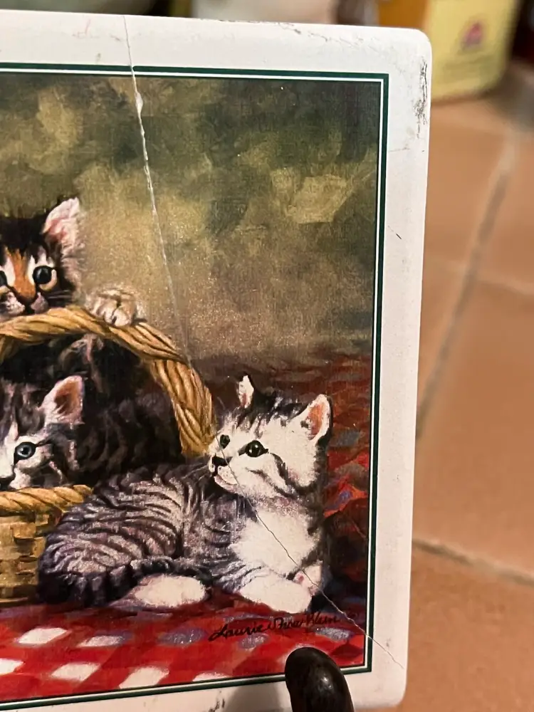 Tile Coaster  "Having A Picnic" by artist Laurie Snow Hein