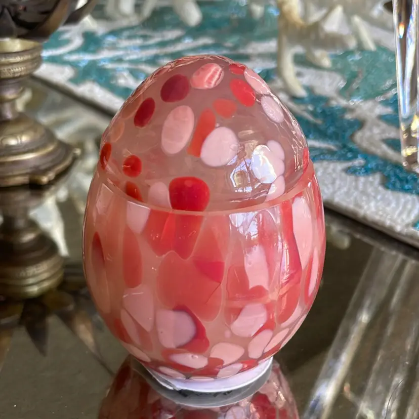 Anthropologie Hand Blown Candle With Top