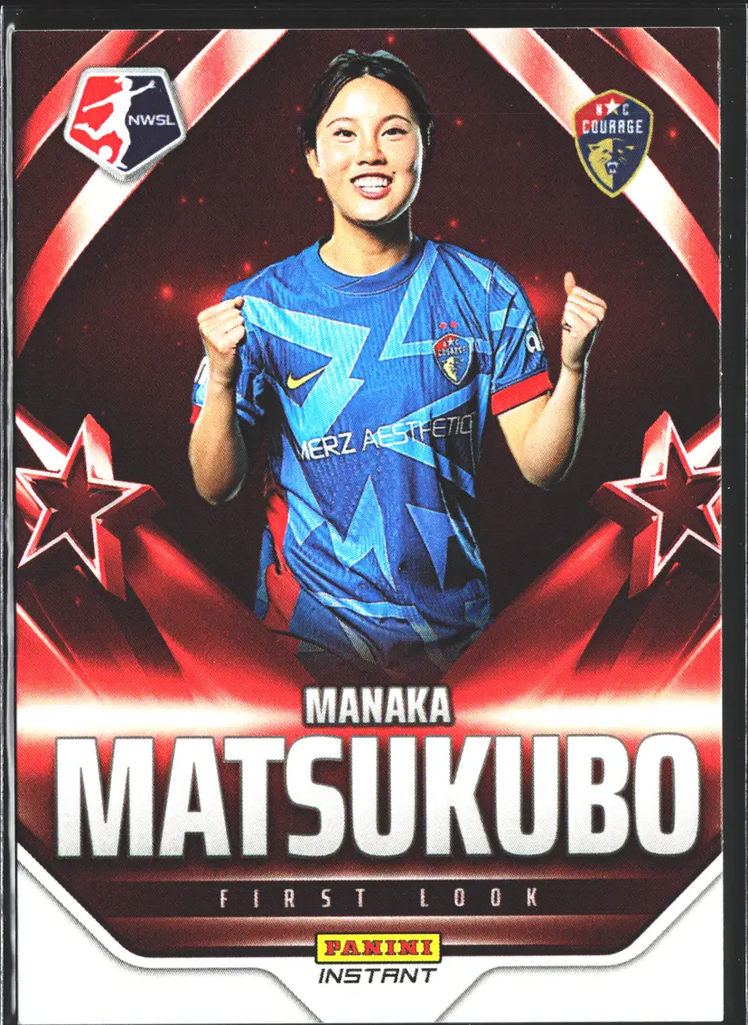 Manaka Matsukubo Soccer Card Limited Edition NWSL First Look 1st Panini Card - Only 169 Made! North Carolina Courage