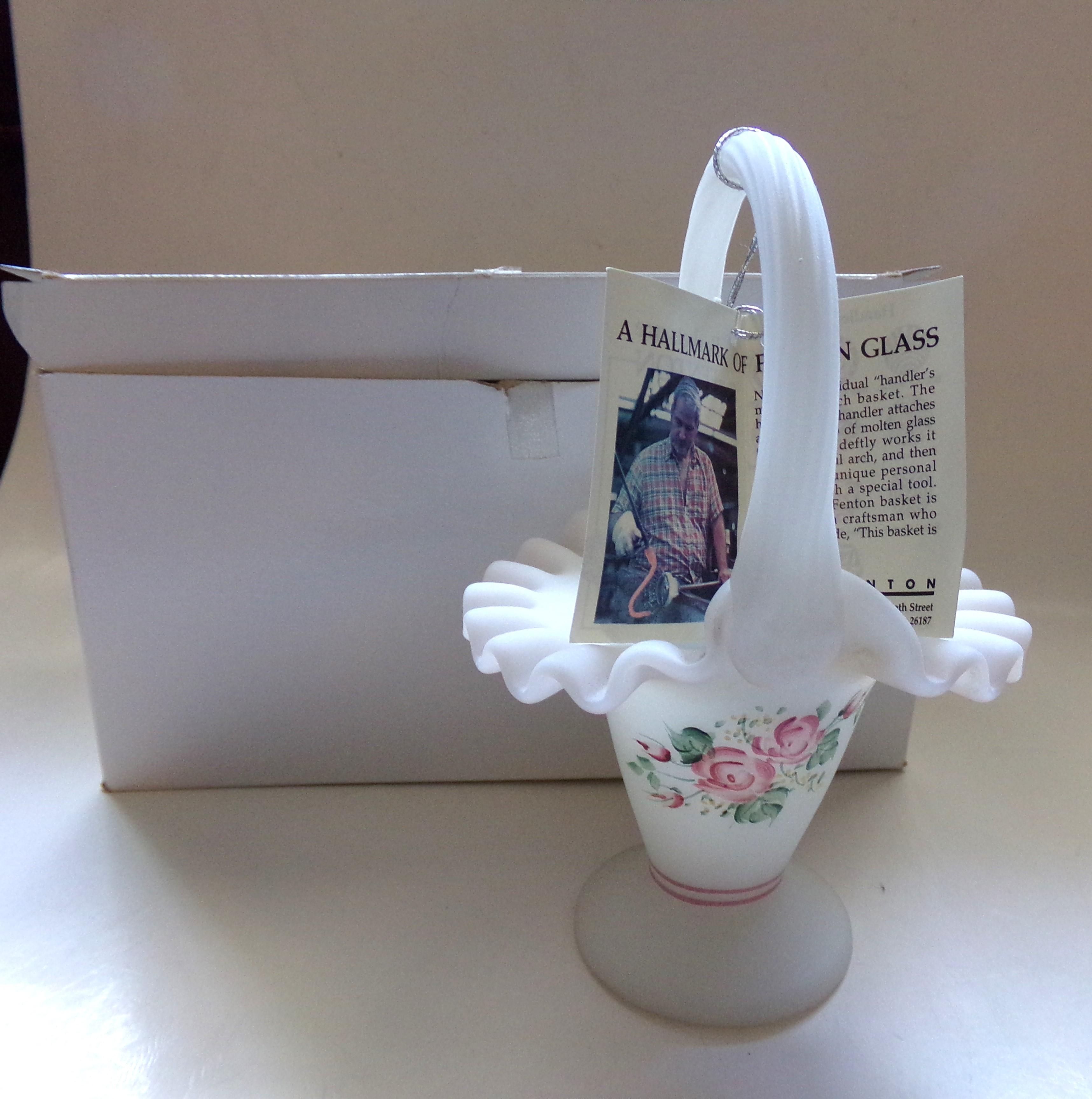 Niknax · Vintage Fenton Hand Painted & Signed, Rose Garden, 7