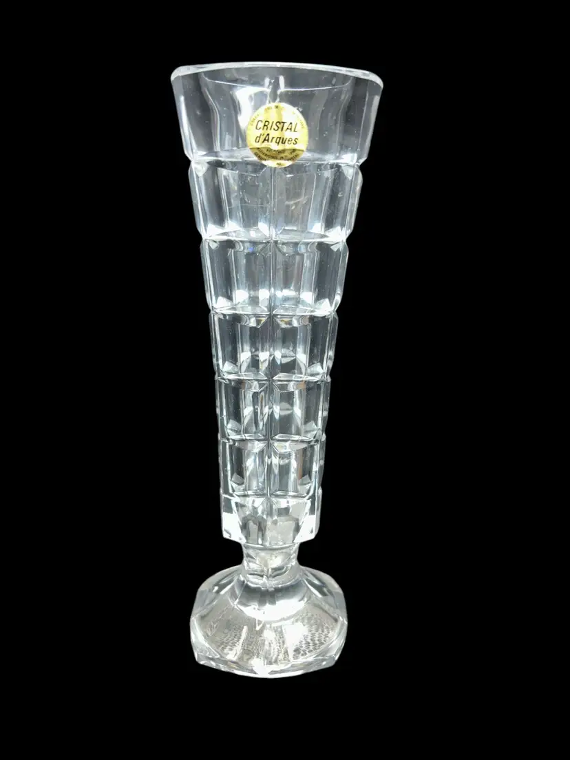 Cristal d’Arques Durand Soliflor Lead Crystal Vase Made In France