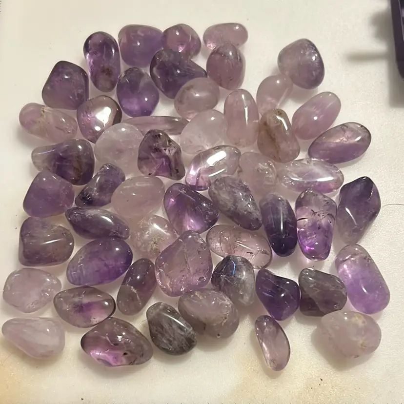 Bag Of Assorted Purple Gemstones (Amethyst??)