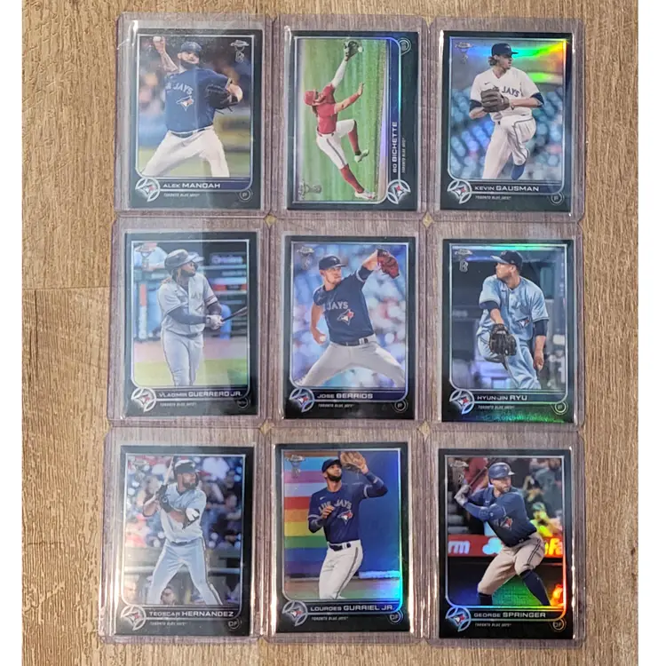 Toronto Blue Jays Base Team Set from 2022 Topps Chrome Ben Baller
