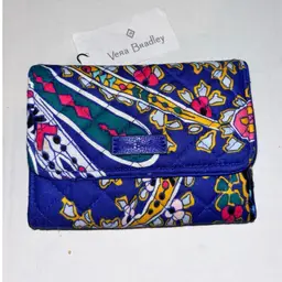 Vera Bradley RFID Wallet In The Romantic Paisley Pattern