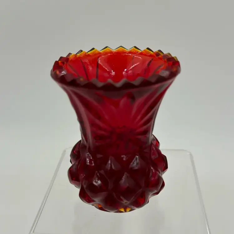 Vintage Amberina Toothpick Holder It Glows