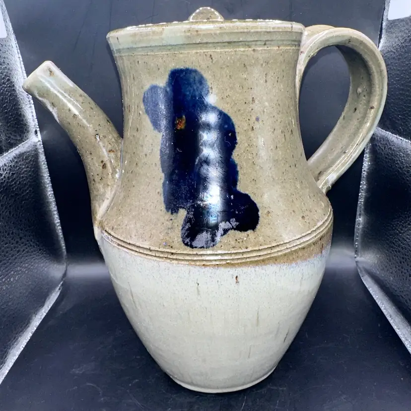 Vintage Stoneware Studio Pottery Lidded Tea/Coffee Pot Signed