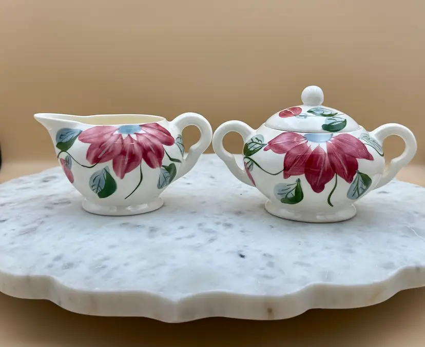 Vintage Blue Ridge Southern Pottery Sugar And Creamer