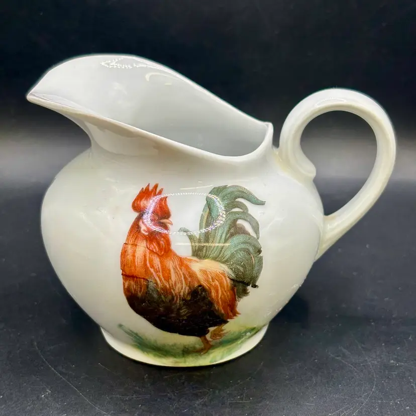 German Porcelain Rooster Creamer Jug 3.5β*