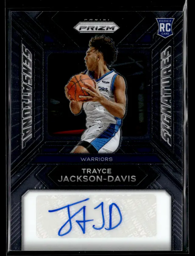2023-24 Prizm Basketball TRAYCE JACKSON-DAVIS RC Rookie Auto #SS-KV WARRIORS
