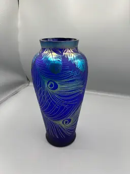 Fenton Kelsey Murphy Peacock vase