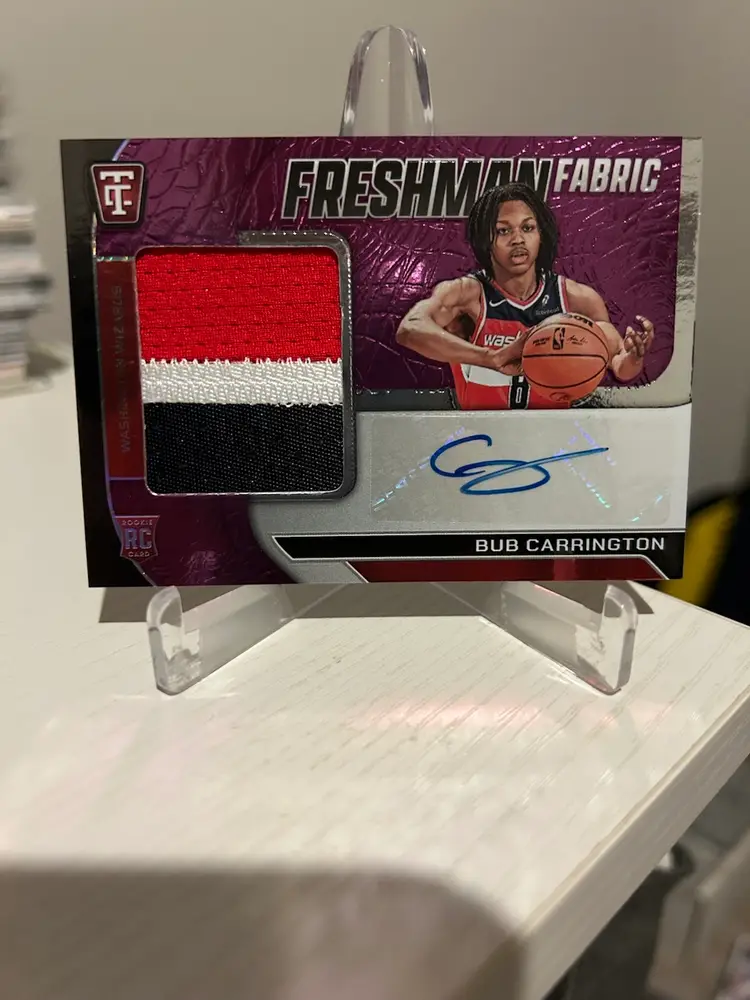 2024-25 Panini Totally Certified Bub Carrington Freshman Fabrics /49 #FFS-BUB