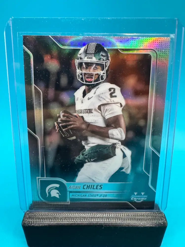 Aidan Chiles Bowman Chrome U Refractor Michigan State Spartans