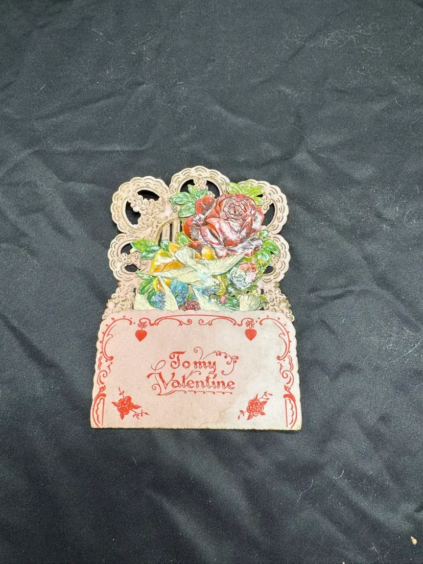 VTG die Cut Valentines Card