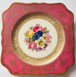 Gorgeous SCHUMANN Plate - Bavaria Germany
Beautiful Floral Pattern With Gold Trim