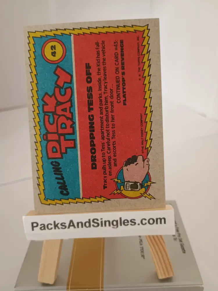 Dropping Tess Off 1990 Topps Walt Disney Dick Tracy Trading Card