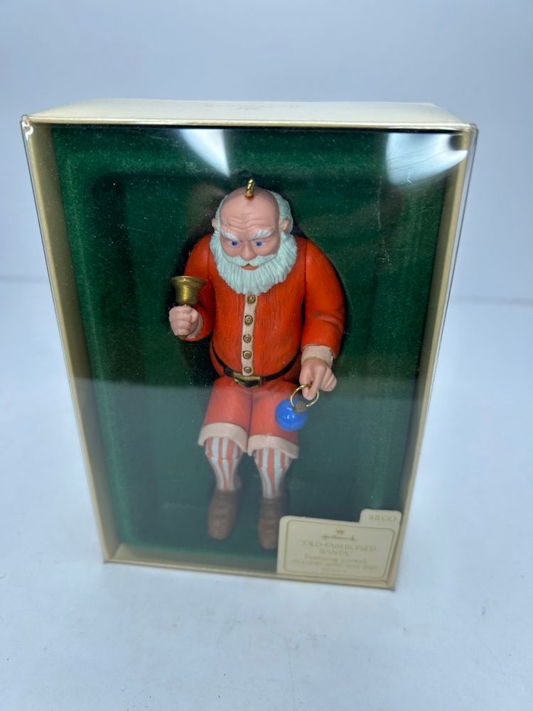 Hallmark Hinged Legs And Arms “ Old Fashioned Santa” 6x4x2 In Box