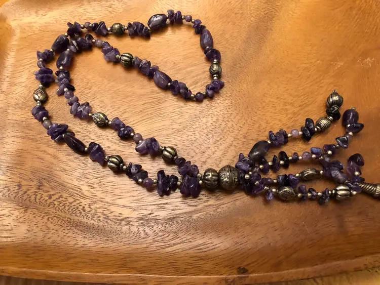 Vintage Amethyst And Silver Necklace