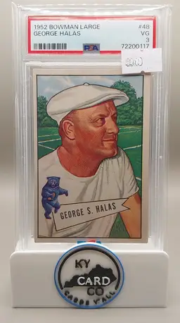 GEORGE HALAS 1952 Bowman Large PSA 3