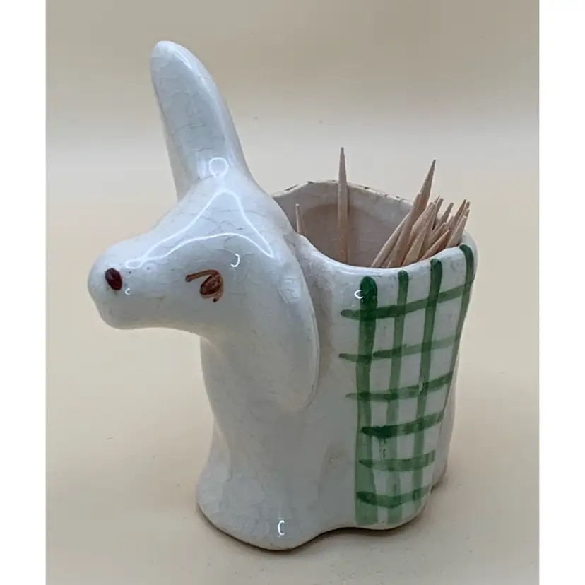 VTG Donkey Toothpick Or Air Plant Holder. 4” Tall - Crazing