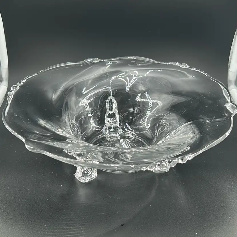 Heisey Waverly 11 3-seahorse Footed, Flared Console Bowl