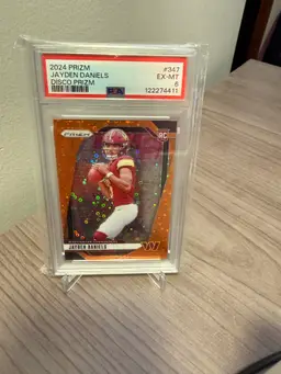 Jayden Daniels 2024 Prizm Disco PSA 6
