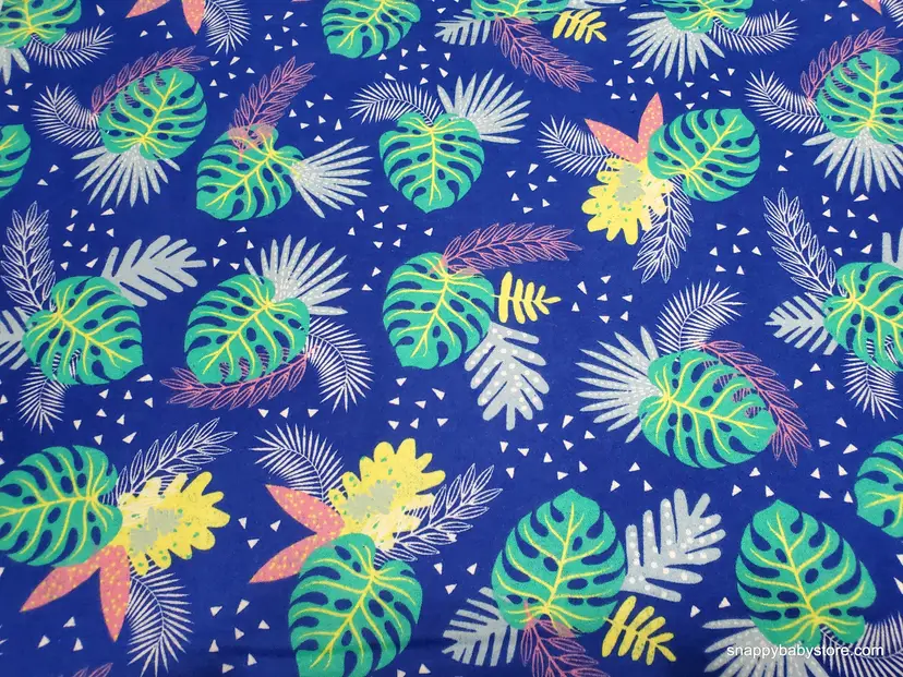 Endless Summer Leaves Flannel Fabric Remnant - 100% Cotton - Choose Size - Soft Craft & Quilting Fabric