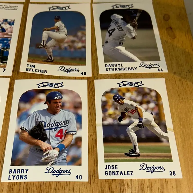 Lot Of 11 Los Angeles Dodgers Police Lapd Cards,1991