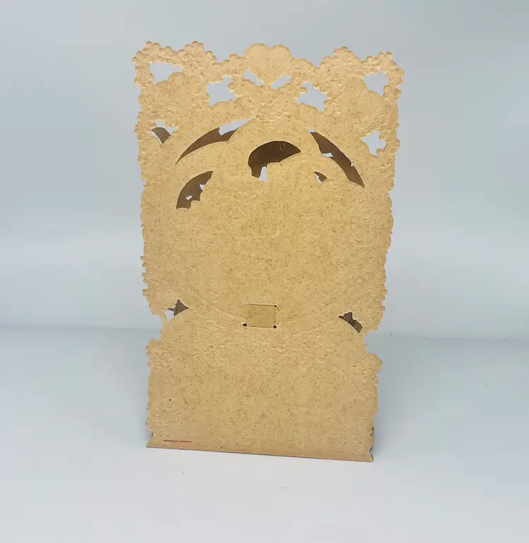 Antique German 1910s Die-Cut Stand-Up Valentine Card with Honeycomb Flowers