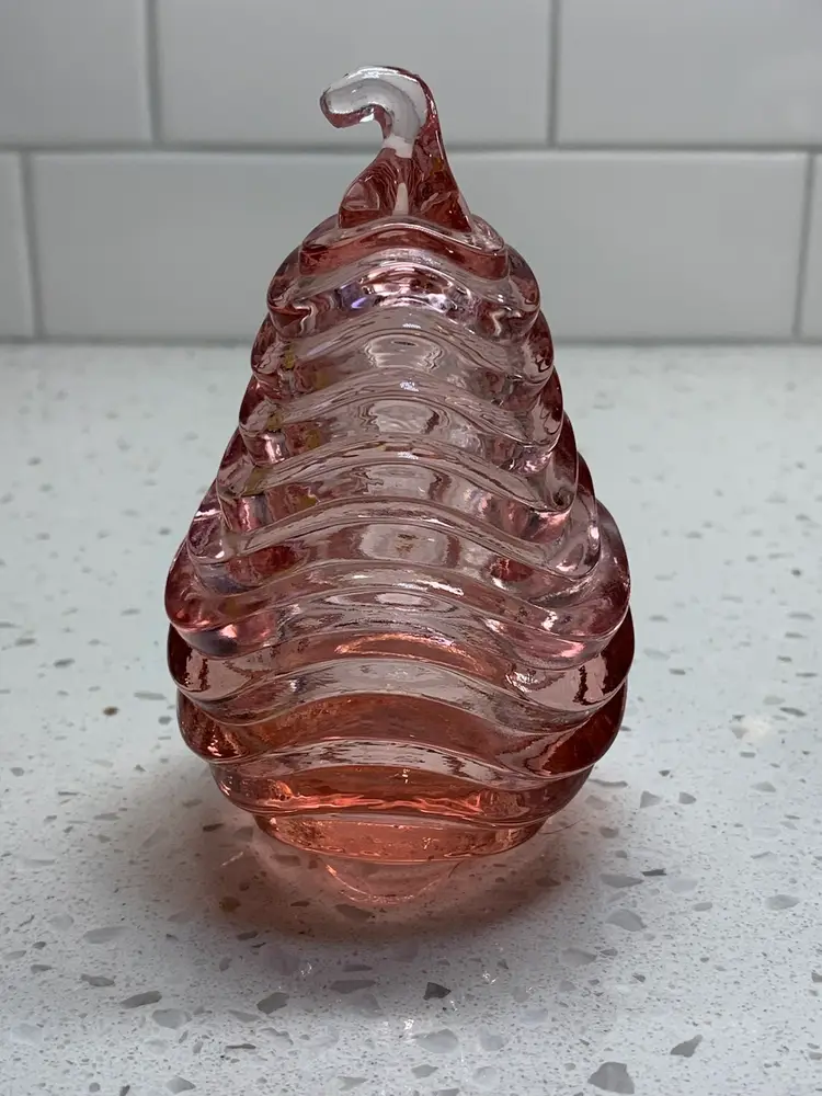 Fenton Wavy Pear Shaped Trinket Dish