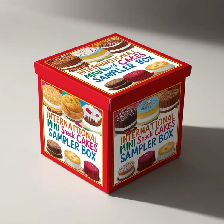 International Mini Snack Cake Sampler gift Box
