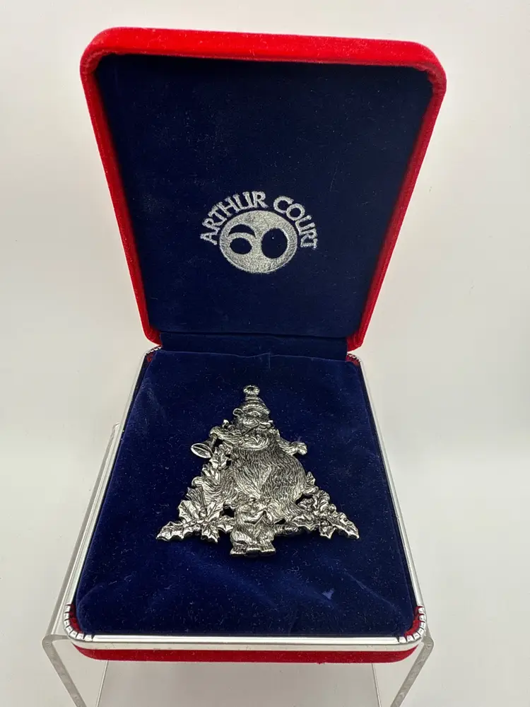 Arthur Court WILD KINGDOM Animal Christmas Tree Ornament New In Red Velvet Box 1992