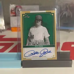 Pete Rose Auto On Card