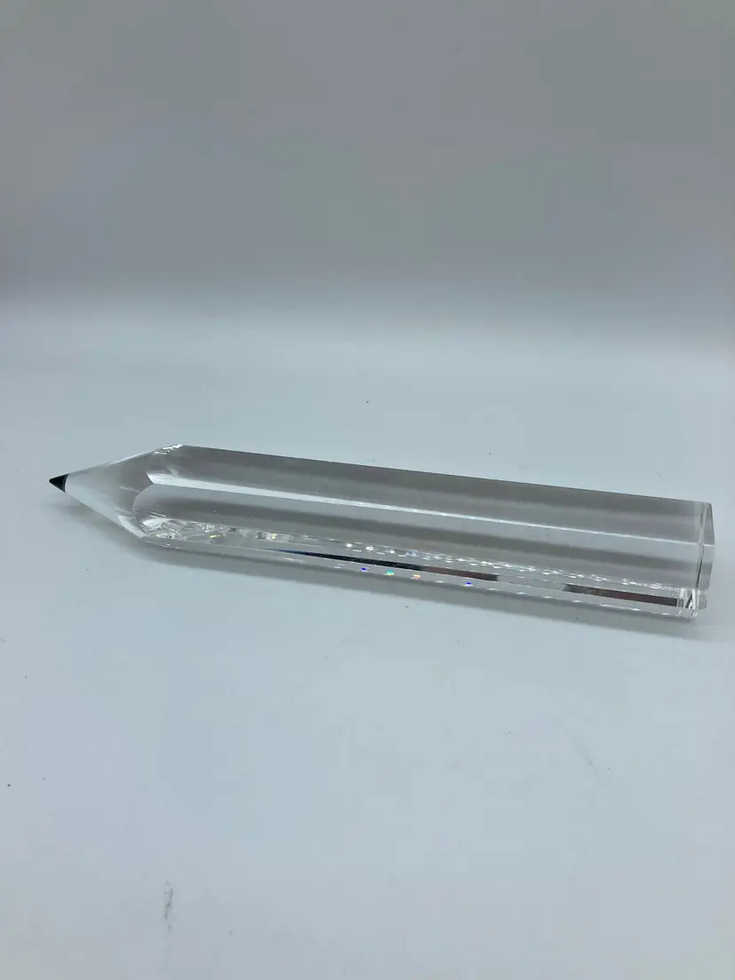 Vintage Estate Signed Oleg Cassini Pencil Paperweight Desk Decor