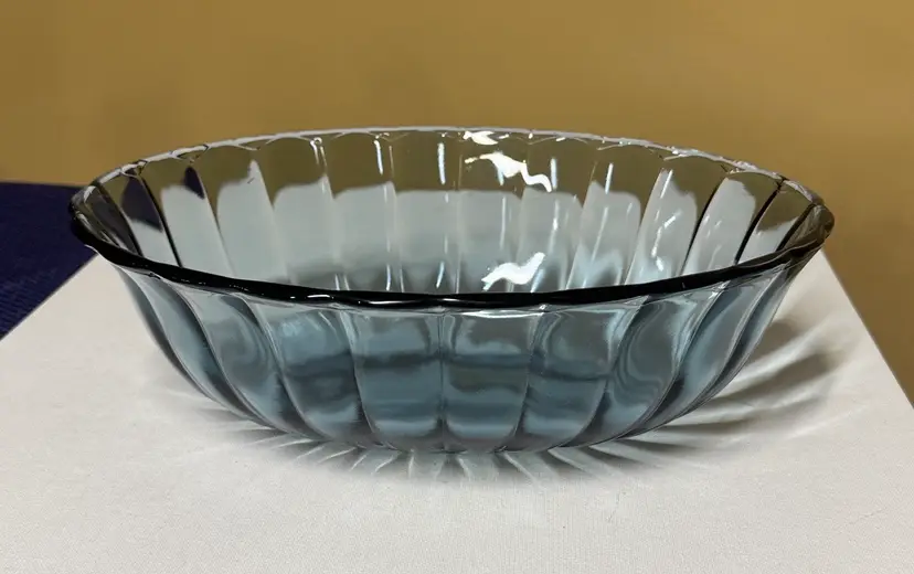 Fenton Federal Blue "American Legacy Collection" Oval Bowl 11” U.V. Reactive