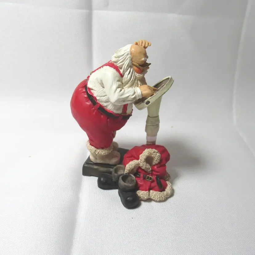 Vtg Resin Possible Dreams Santa on Scale
