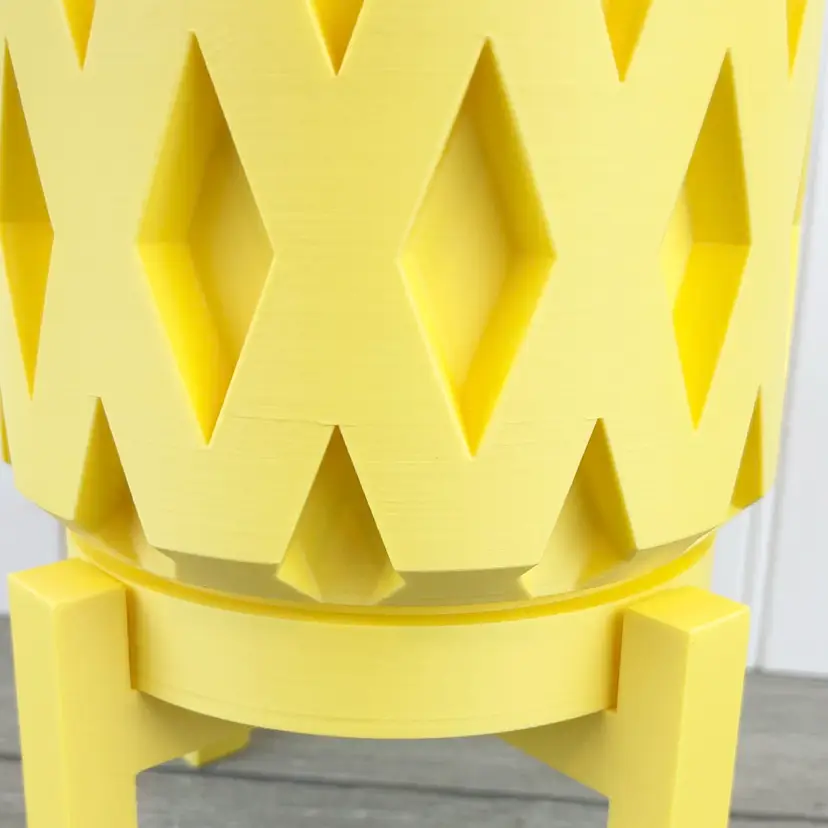 Unique Modern Indoor Flower Pot, Rano Planter Pot, Houseplants, Indoor Planter w/ Drainage Hole and Drip Tray, 3D Printed, Ecofriendly