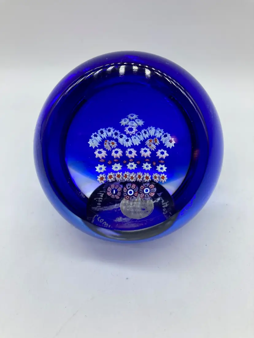 Caithness Glass Scotland Miniature Crown Millefiori paperweight immaculate