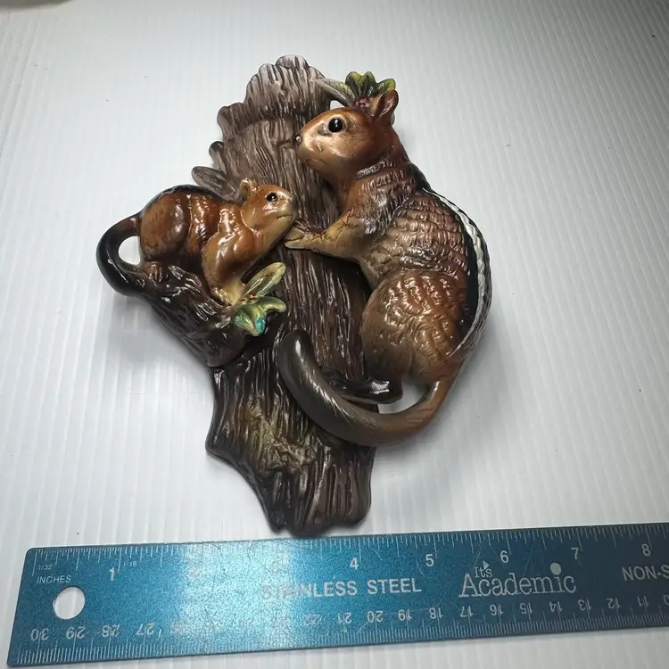 Vintage Napcoware Chipmunk Wall Plaque Planter