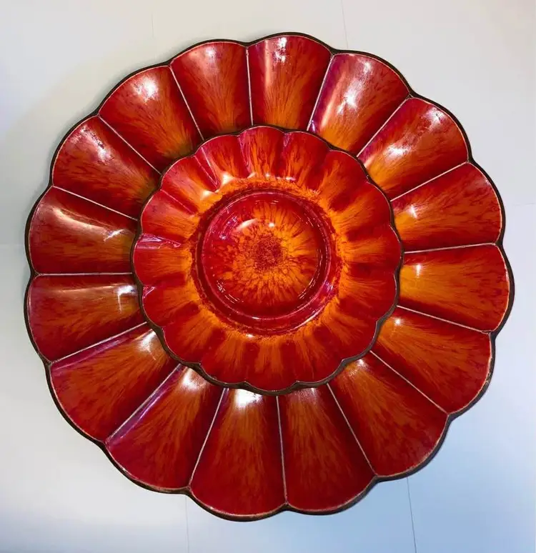 Treasure Craft Large Platter and Dip Set Vintage