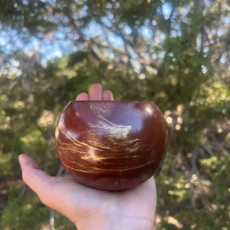 3” Sienna & Gold Concrete Planter