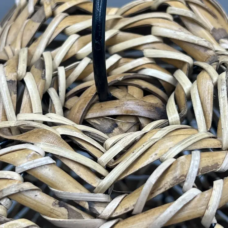 Wicker Apple With Metal Stem 7”