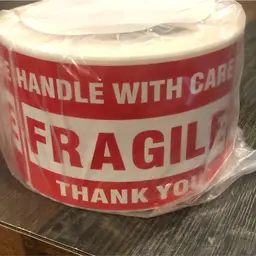Two Rolls- “Fragile” Label Stickers 500 Count Per Roll 3” X 5”