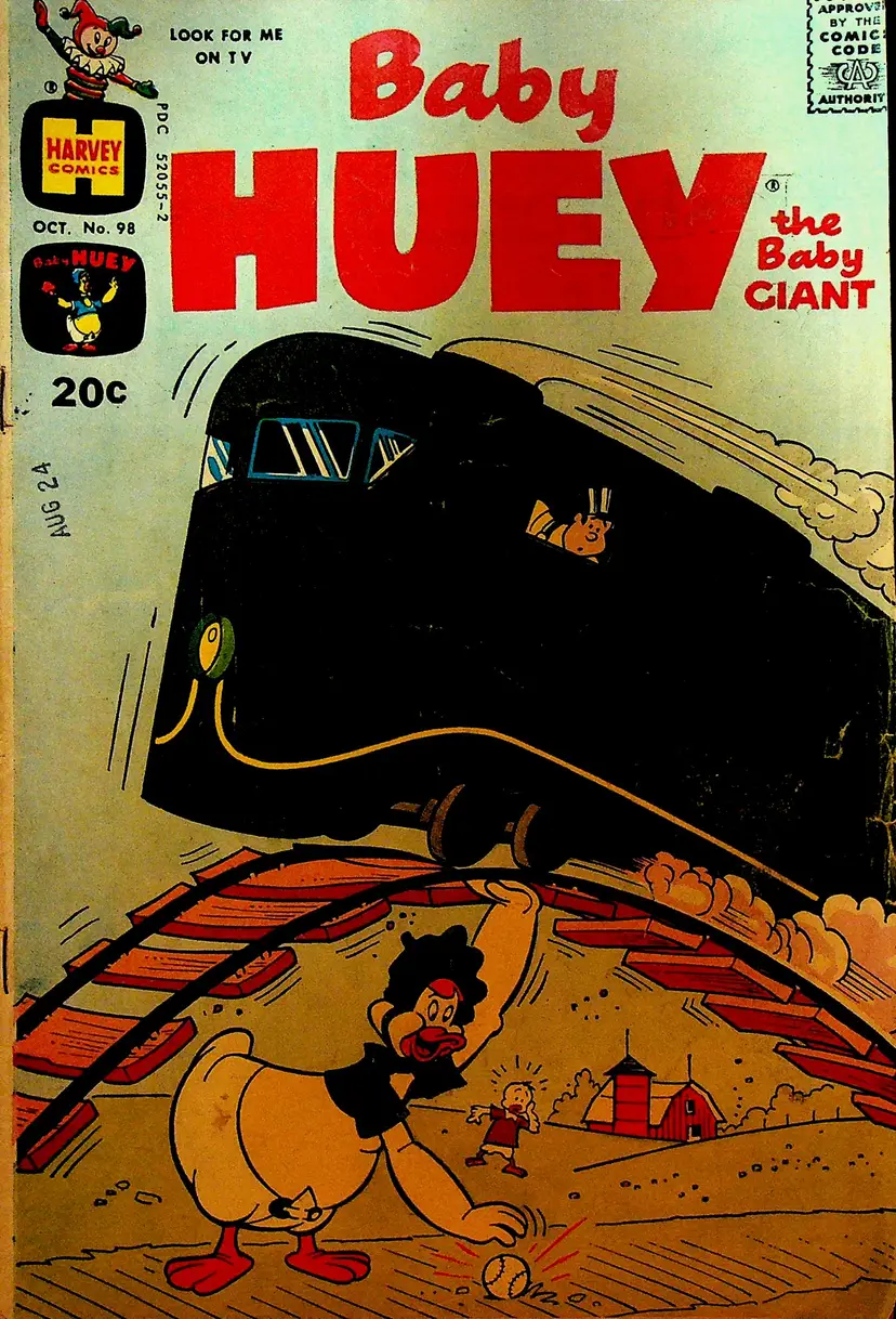 Baby Huey 98 Harvey Comics Railroad Train